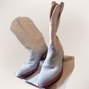 Tecovas "Josie" Sky Blue Suede Cowgirl Boots